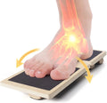 Ankle Strengthener Exerciser for Sprained, Single Foot Balance Board, Non-Slip Wood Wobble Board, BLACK